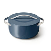 Caraway Dutch oven front view showing sleek design and colorful finish for stylish kitchens