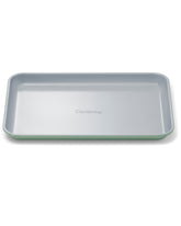 Caraway front view of 9x13" mini baking sheet showing sleek design and benefits