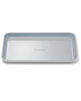 Caraway front view of small baking sheet showing compact design and even heat benefit