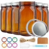 CARBLIN six-pack amber jars front packaging showing complete set and lids