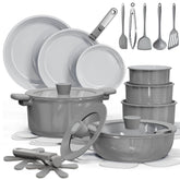 CAROTE full 27pcs cookware set displayed, shows complete kitchen solution