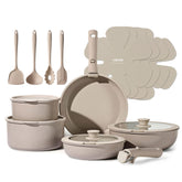 CAROTE front packaging of the 19-piece set showing all components, ideal for kitchen starters