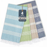 Casa Platino front folded towel showing compact packability and neat design
