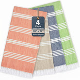 Casa Platino front folded towel showing color and compact packability