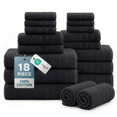 Casa Platino front packaging showing black towel set and value