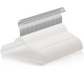 Casafield front packaging showing 50 ivory velvet hangers and space-saving benefit