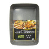 casaWare front view 15x10x3 pan showing size and clean edge for easy serving
