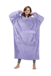 Catalonia oversized blanket hoodie front view showing full coverage and cozy fit