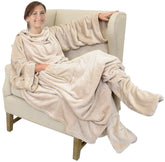 Catalonia front view wearable blanket showing full coverage and cozy fit