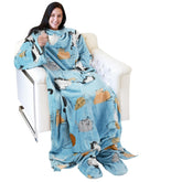 Catalonia front view wearable blanket showing full coverage and comfort