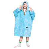 Catalonia front view of oversized hoodie blanket shows full coverage and cozy warmth