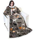 Catalonia wearable blanket front view showing full coverage and cozy fit
