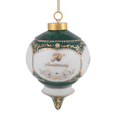 CBE ornament front view showing inscription and celebratory look