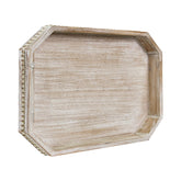 CEDARLUX front view of white-washed tray showcasing rustic style and function