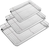 CEKEE front view of sheet pans set showing durable construction and organized storage benefit