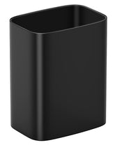 Cesun front view of slim black trash can showing compact design advantage