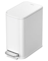 Cesun front view white trash can shows compact design and curb appeal