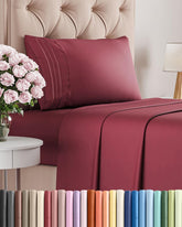 CGK Unlimited front packaging showing burgundy sheet set and contents benefit clarity