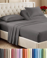 CGK Unlimited front packaging view showing dark grey sheet set benefit of neat storage