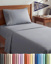 CGK Unlimited front packaging showing steel blue sheet set and benefits