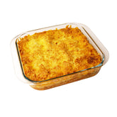 CGNWEEPS front view of 9x9 glass baking dish showing clear design and oven-ready benefit