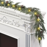 CHEAWRTZ garland front view showing full 6ft length and warm lights