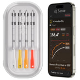 CHEF iQ hub and four probes front view showing compact setup and quick monitoring benefit