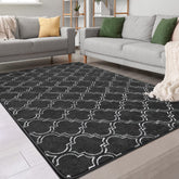 Chicrug front view of 4x6 dark gray rug showing modern aesthetic and cozy appeal