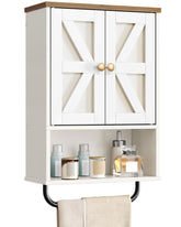 CHOEZON front view showing white and walnut finish and slim footprint for space saving