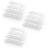 CHONOVO front view of clear acrylic riser showing elegant display benefit
