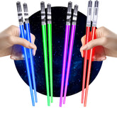 ChopSabers front packaging shows four colored LED chopsticks and batteries