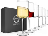 Chouggo front packaging showing six square crystal glasses and protective box benefit gift ready