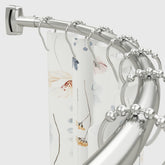 Chrsouly front view of curved rod showing full profile and modern look