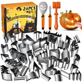 CHRYZTAL front packaging showing full 25-piece pumpkin carving kit and included hammer — clear kit overview