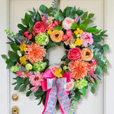 CHvista front door wreath full view showing welcoming curb appeal