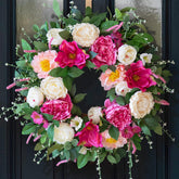 CHvista front door wreath on entryway door enhancing curb appeal