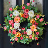 CHvista wreath front view on door adding curb appeal