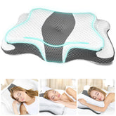 CHxxy front view of contour pillow showing ergonomic shape and support