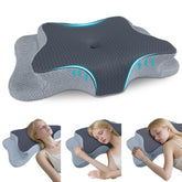 CHxxy front view of pillow showing ergonomic butterfly shape and support