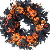 CIR OASES wreath on front door creating bold seasonal curb appeal
