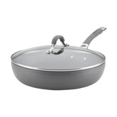 Circulon Radiance front view showing 12-inch pan and lid, versatile cooking