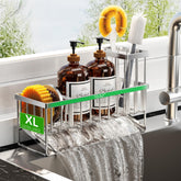Cisily front view sink caddy showing organized sponges and bottles benefit tidy counters