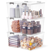 Citylife front view of six clear bins showing organized storage benefit