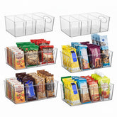ClearSpace front view of clear bin showing handle and tidy storage benefit