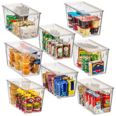 ClearSpace front view of eight bins with lids showing neat storage benefit