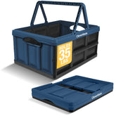 CleverMade 32L basket front view showing ocean color and sturdy build for reliable carrying
