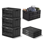 CleverMade front view of 62L collapsible bin showing durable design and large capacity