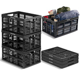 CleverMade front view of three obsidian crates showing compact 3-pack benefit