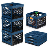 CleverMade crate front view showing ocean color and sturdy build for organized storage