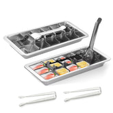 Clipore front view showing tray design and 18-cube capacity for efficient freezing